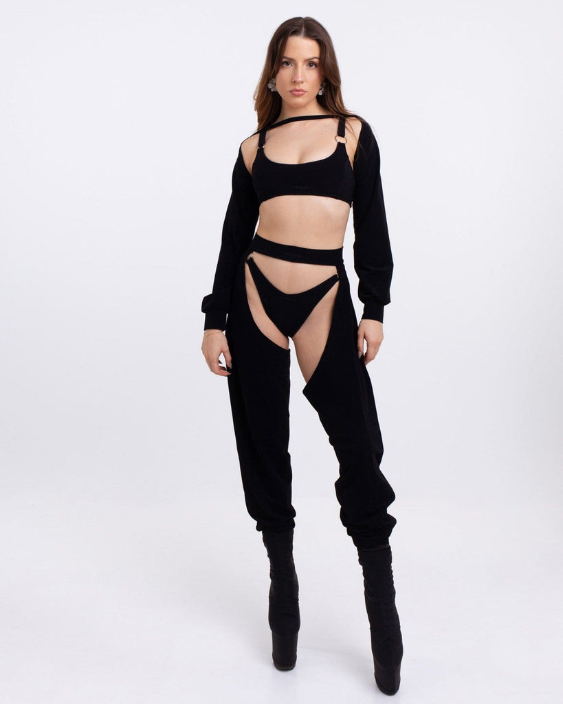 FANNA polewear Dance Dresses, Skirts & Costumes XS-S / BLACK RISE CHAPS