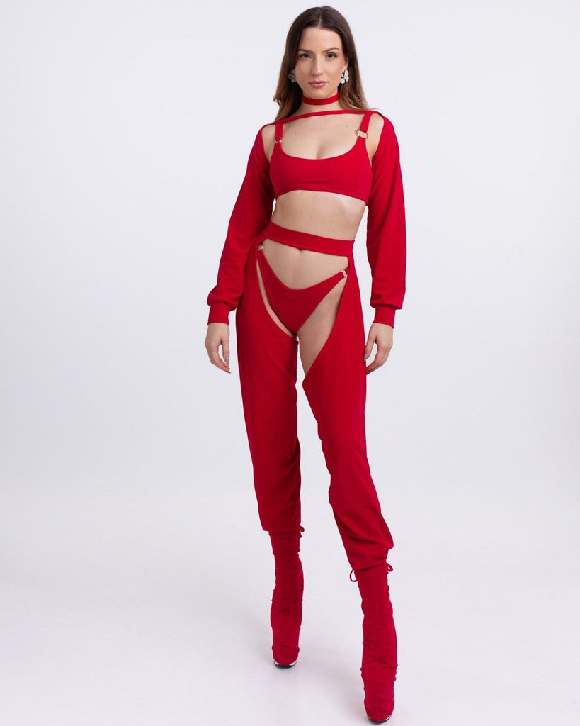 FANNA polewear Dance Dresses, Skirts & Costumes XS-S / RED RISE CHAPS